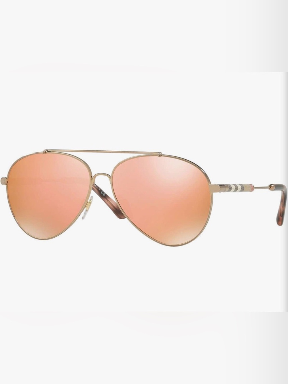 Burberry Aviator Sunglasses with Pink Gradient Lenses